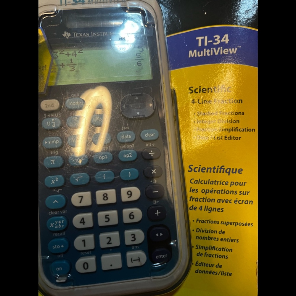 New Vibyage Texas Instruments T1-34 Scuentific 4 lone Fraction Calculator!!